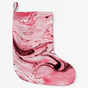Petite Chaussette De Noël Pinceau d'eau Abstraite monochrome, Futuristi roug