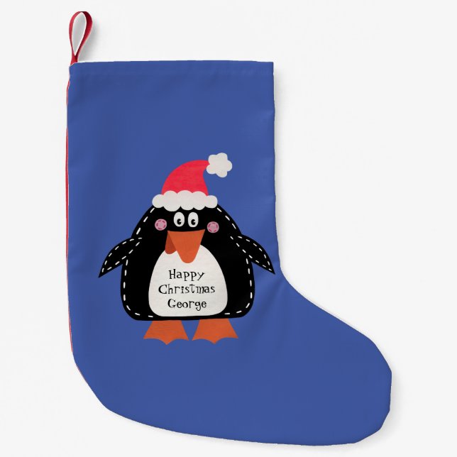 Petite Chaussette De Noël Pingouin de Noël (Devant)