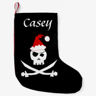 Petite Chaussette De Noël Pirate personnalisé Père Noël
