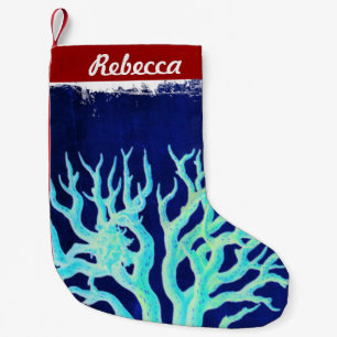 Petite Chaussette De Noël Plage chic marine marine marine coral Reef