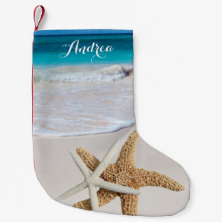 Petite Chaussette De Noël Plage de Noël tropicale Stationnement d'étoiles de