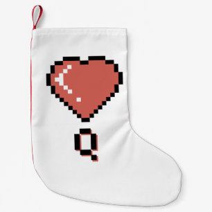 Petite Chaussette De Noël Plan noir de la reine du coeur