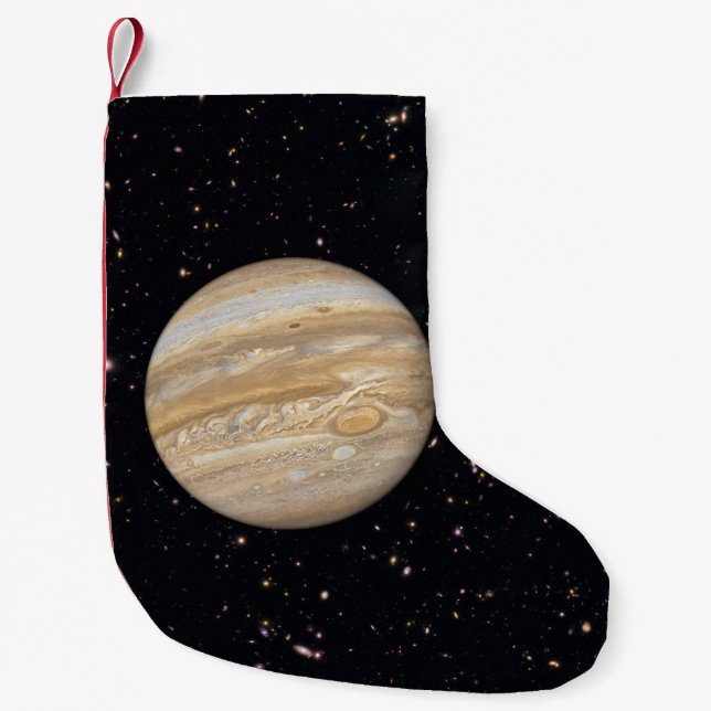 Petite Chaussette De Noël Planète Jupiter Starry Sky (Devant)