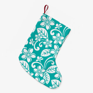 PETITE CHAUSSETTE DE NOËL PLUMÉRIE DE L'ÎLE (TURQUOISE)