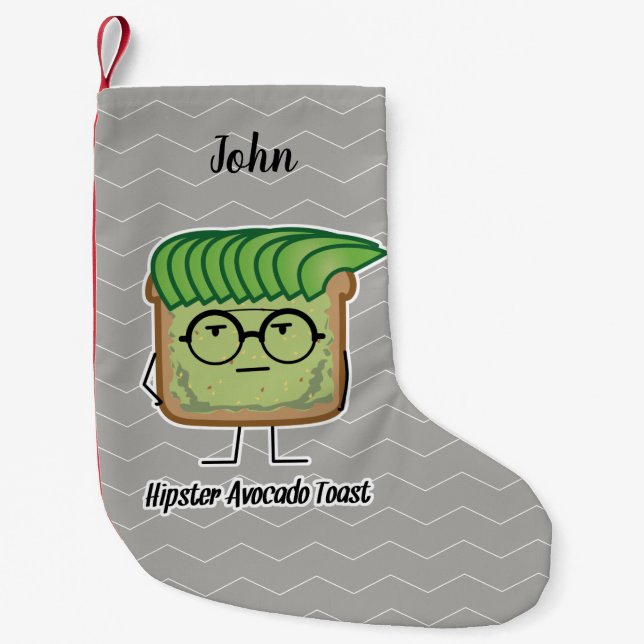 Petite Chaussette De Noël Poignée verte de stand d'applaudissements amusant  (Devant)