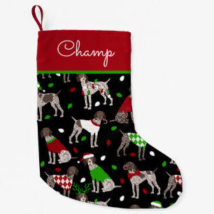Petite Chaussette De Noël Pointeur court allemand de Noël