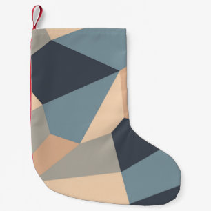 Petite Chaussette De Noël Polygonal variegated seamless pattern. multi-color