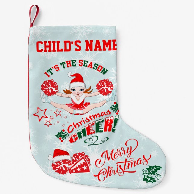 Petite Chaussette De Noël Pom-pom girl de Noël (Devant)