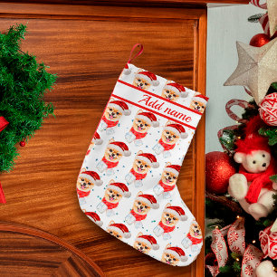 Petite Chaussette De Noël Pomeranian Dog Breed Christmas Stars