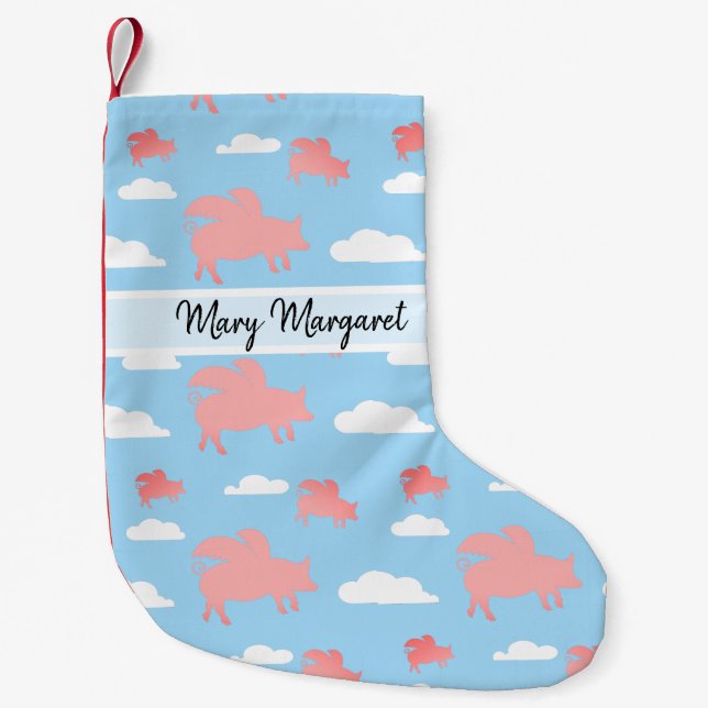 Petite Chaussette De Noël Porcs volants lunaires (Devant)