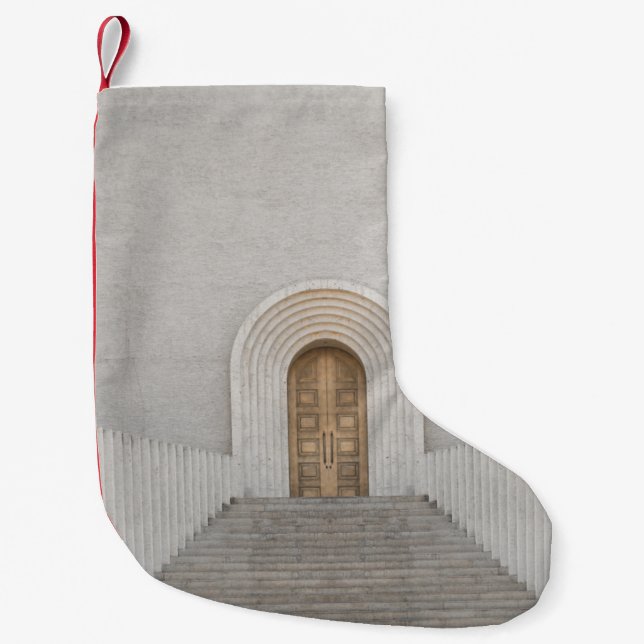 PETITE CHAUSSETTE DE NOËL PORTE BROWN EN BOIS (Devant)