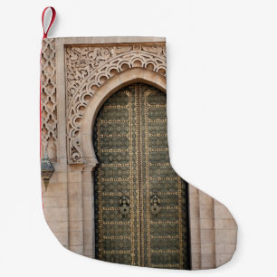 PETITE CHAUSSETTE DE NOËL PORTE EN BOIS GRIS
