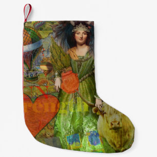Petite Chaussette De Noël Portrait gothique de femme classique vintage Taure