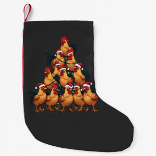 Petite Chaussette De Noël Poulets sapin de Noël Joyeux Noël Funny Noël