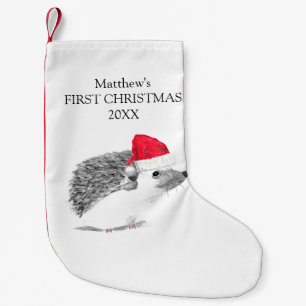 Petite Chaussette De Noël Première forêt de hérisson de Noël pour bébé