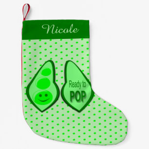Petite Chaussette De Noël Prêt à cueillir des pois verts femelles sur mesure