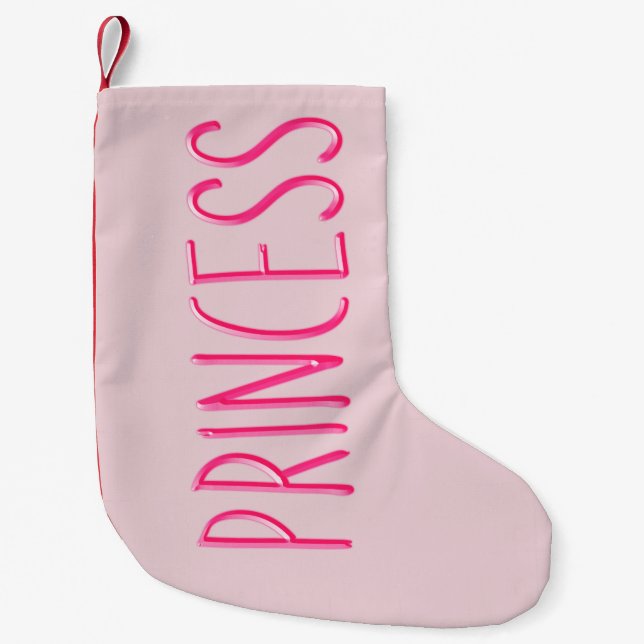Petite Chaussette De Noël Princesse rougeoyante rose (Devant)