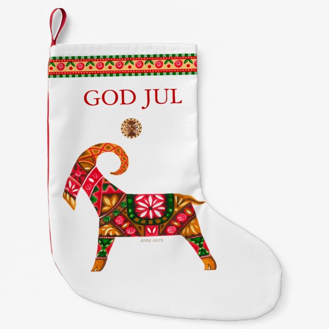 Petite Chaussette De Noël Prise de Noël scandinave (Devant)