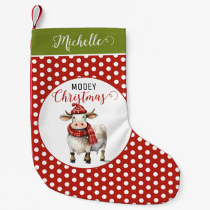 Petite Chaussette De Noël Pun de vache de Noël