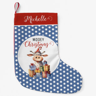 Petite Chaussette De Noël Pun de vache de Noël