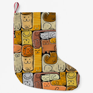Petite Chaussette De Noël Puzzle Funny Chats House sans joint