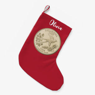 Petite Chaussette De Noël Quartier national de l'Oklahoma teinté Personnalis