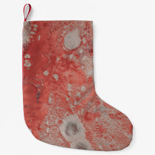 Petite Chaussette De Noël Red and white abstract painting
