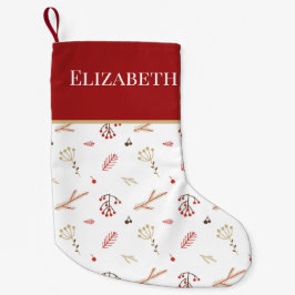 Petite Chaussette De Noël Red Holly Berry Noël Stocking