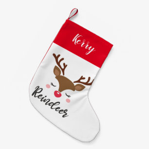 Petite Chaussette De Noël Reindeer Christmas Stocking