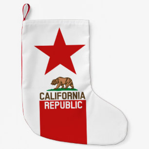 Petite Chaussette De Noël RÉPUBLIQUE DE CALIFORNIE Étoile Drapeau