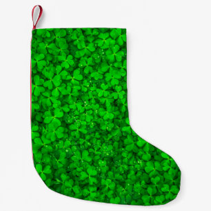 Petite Chaussette De Noël Ressort shamrock vert feuille
