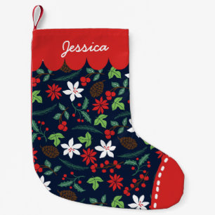 Petite Chaussette De Noël Rétros vacances chics modernes de motif