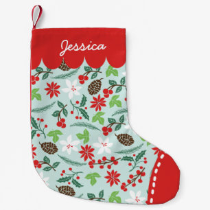 Petite Chaussette De Noël Rétros vacances chics modernes de motif