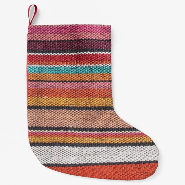 Petite Chaussette De Noël Richesse du tapis : Textures mexicaines péruvienne (Devant)