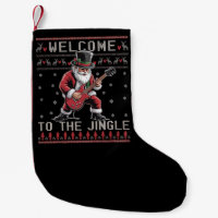 Rock n Roll Noël Rocker Santa Pull de Noël démodé 