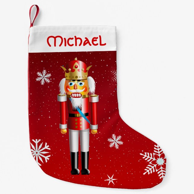 Petite Chaussette De Noël Roi à noix de casse-noix (Devant)