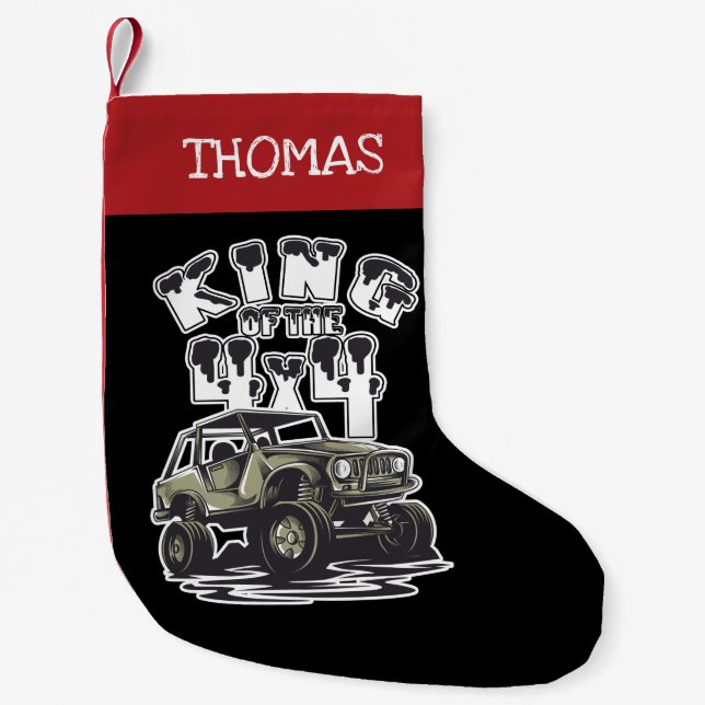 Petite Chaussette De Noël Roi du 4x4 Off Road Mudding (Devant)