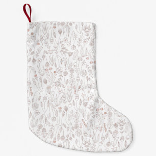 Petite Chaussette De Noël Rose Gold Floral