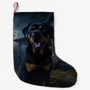 Petite Chaussette De Noël Rottweiler Halloween Épouvantable