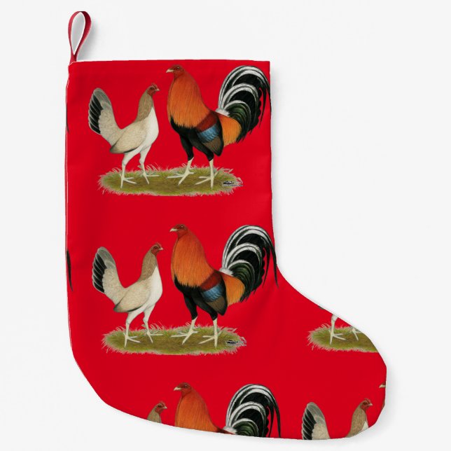 Petite Chaussette De Noël Roulée de Gamefowl (Devant)