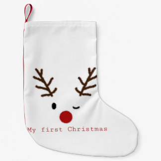 Petite Chaussette De Noël Rudolph mon premier Noël