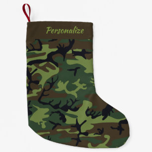 Petite Chaussette De Noël Russe Camouflé Motif Armée Noël