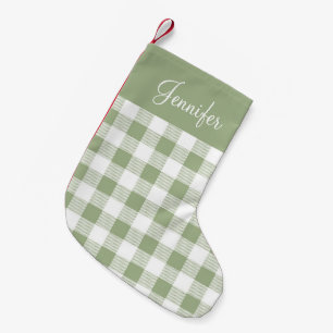 Petite Chaussette De Noël Sage vert personnalisé