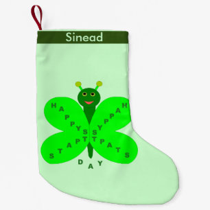Petite Chaussette De Noël Saint Patrick's Day Papillon personnalisé Stocking