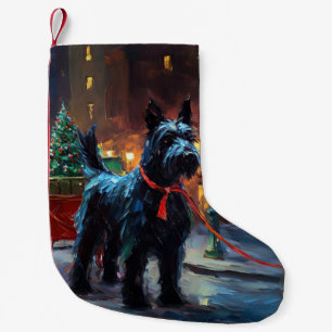 Petite Chaussette De Noël Saison de Noël du Terrier écossais