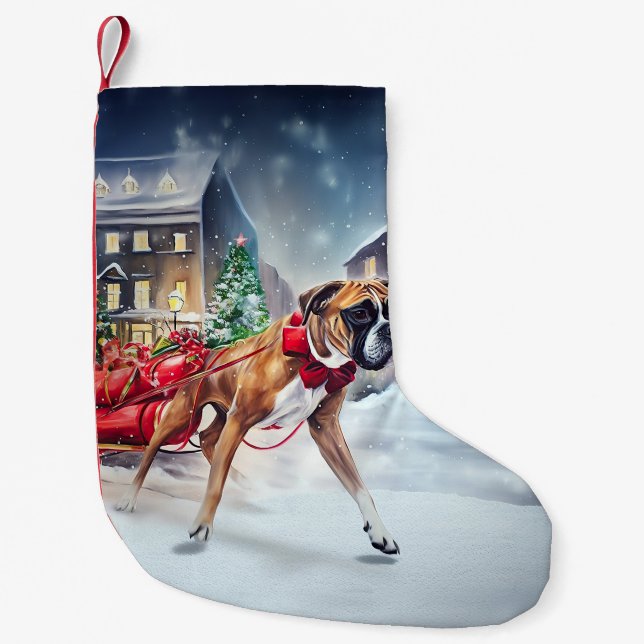 Petite Chaussette De Noël Saison Festive de Noël de Boxer (Devant)