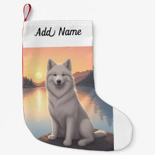 Petite Chaussette De Noël Samoyède