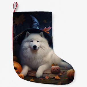 Petite Chaussette De Noël Samoyèdes Citrouilles Halloween Épouvantable