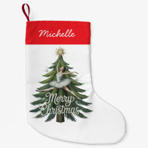 Petite Chaussette De Noël Sapin de Noël tendance personnalisé de danseuse