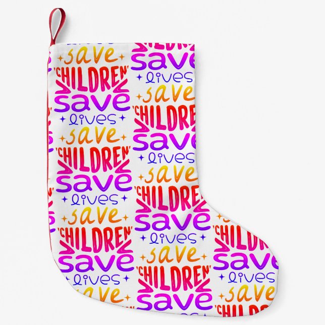 Petite Chaussette De Noël Sauver les enfants, sauver des vies (Devant)